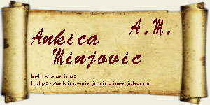 Ankica Minjović vizit kartica